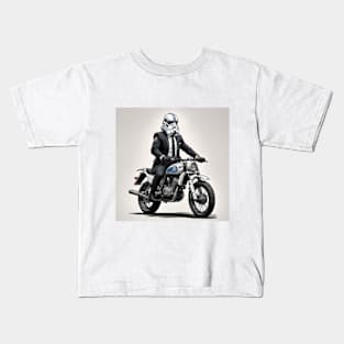 Stormtrooper biker gentleman Kids T-Shirt